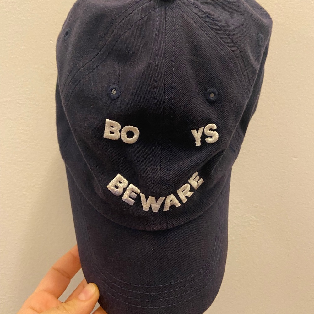 The Wing “Boys Beware” Embroidered Baseball Cap
